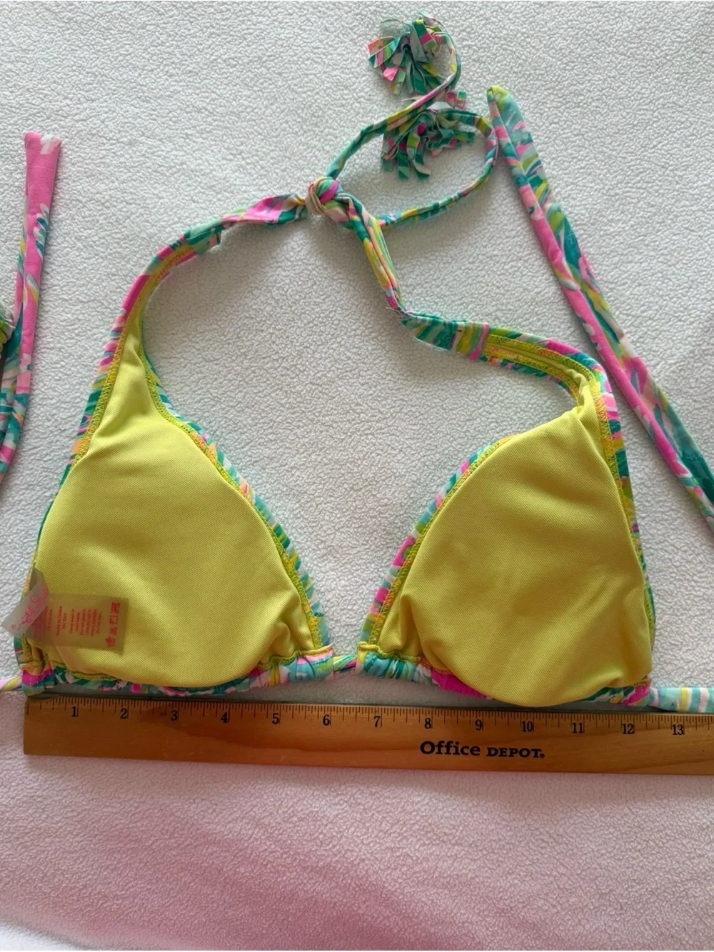 Lilly Pulitzer Bikini Set Size 6 Tropical Floral Halter Foldover Bottoms
